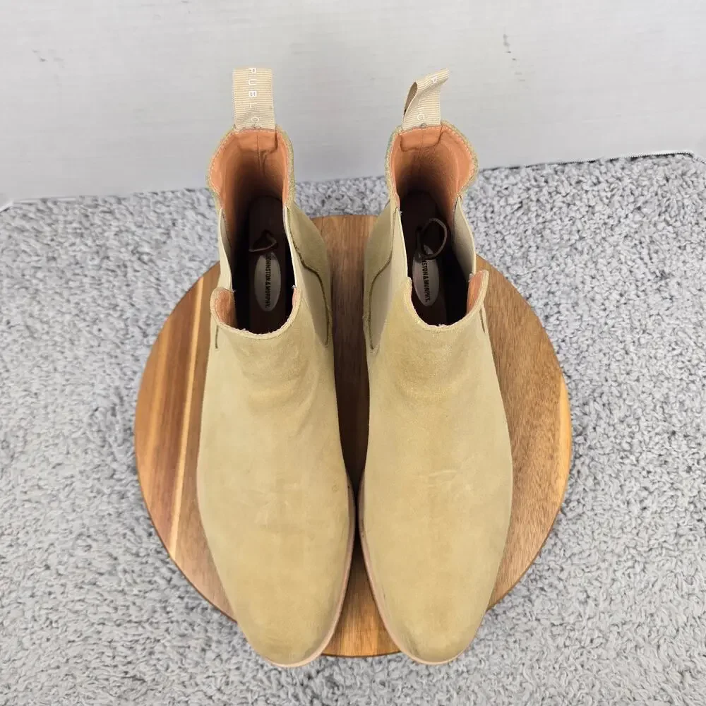 New Republic Mens 13 Tan Suede Casual Daily Lifestyle Office Career Chelsea Boot